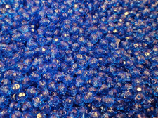1,000 Pcs 6mm Transparent Dark Blue Round Crystal Faceted Plastic Craft Beads
