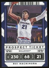 2020-21 Panini Contenders Draft Picks Rui Hachimura Prospect Ticket Variation