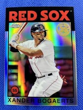 2021 #86BC-8 Xander Bogaerts Topps Chrome Baseball 1986 35th Anniversary Red Sox