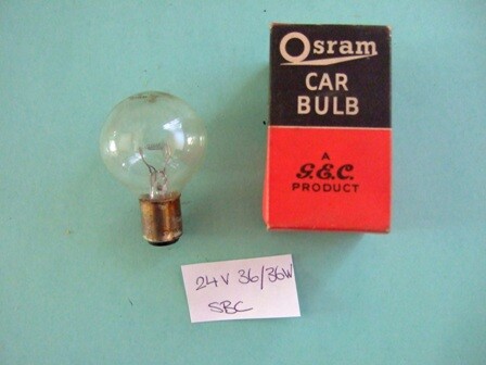 24 volt 36/36 watt SBC lightbulb Bus Lorry Commercial Vintage Classic Lucas 194 - Picture 1 of 1