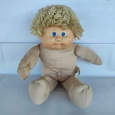  Vintage CABBAGE PATCH Doll Tan Hair Blue Eyes Dimples Xavier Roberts