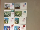 Eight Japan fdc +maxi card.Each two same stamp
