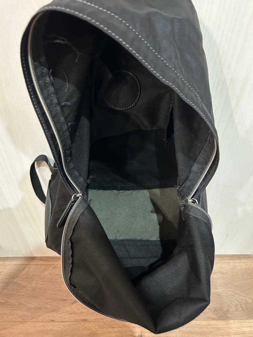 BEAMS Black Simple Backpack Backpack - image 4
