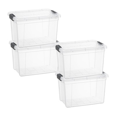 Superio 475 Quart Clear Storage Bin Stackable Lightweight Storage Container