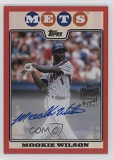 2023 Topps Archives 2008 Fan Favorite Red Foil 10/10 Mookie Wilson Auto 5uu