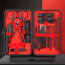 Professional Nail Clipper Set 7-24pcs Manicure Pedicure Kit Stainless Steel
