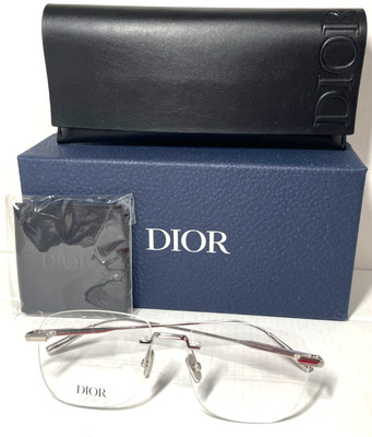 NEW CHRISTIAN DIOR DiorBlackSuit O S3U F000 RIMLESS PALLADIUM EYEGLASSES 54-16