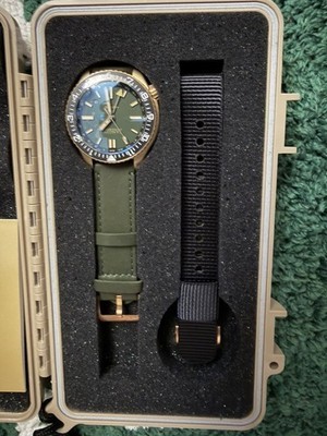 Sangin Instruments Bronze Kinetic II SOG 43.5mm Watch Quartz Movement Limited Ed