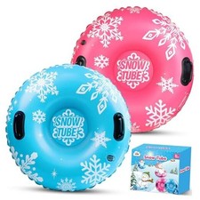Snow Tube for Sledding -2 Pack/3 Pack 36" Inflatable Snow Sled for 36in-2P