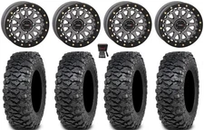 System 3 SB-6 Bdlk 15" Wheels Gm (4+3) 30" Savage XT Tires Yamaha Wolverine RMAX