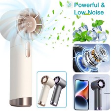 Powerful 3000mAh Rechargeable Mini Fan - Adjustable Speed with Digital Display