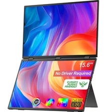 UPERFECT 15.6" Laptop Screen Extender 1080P Dual Screen with USB C HDMI Display