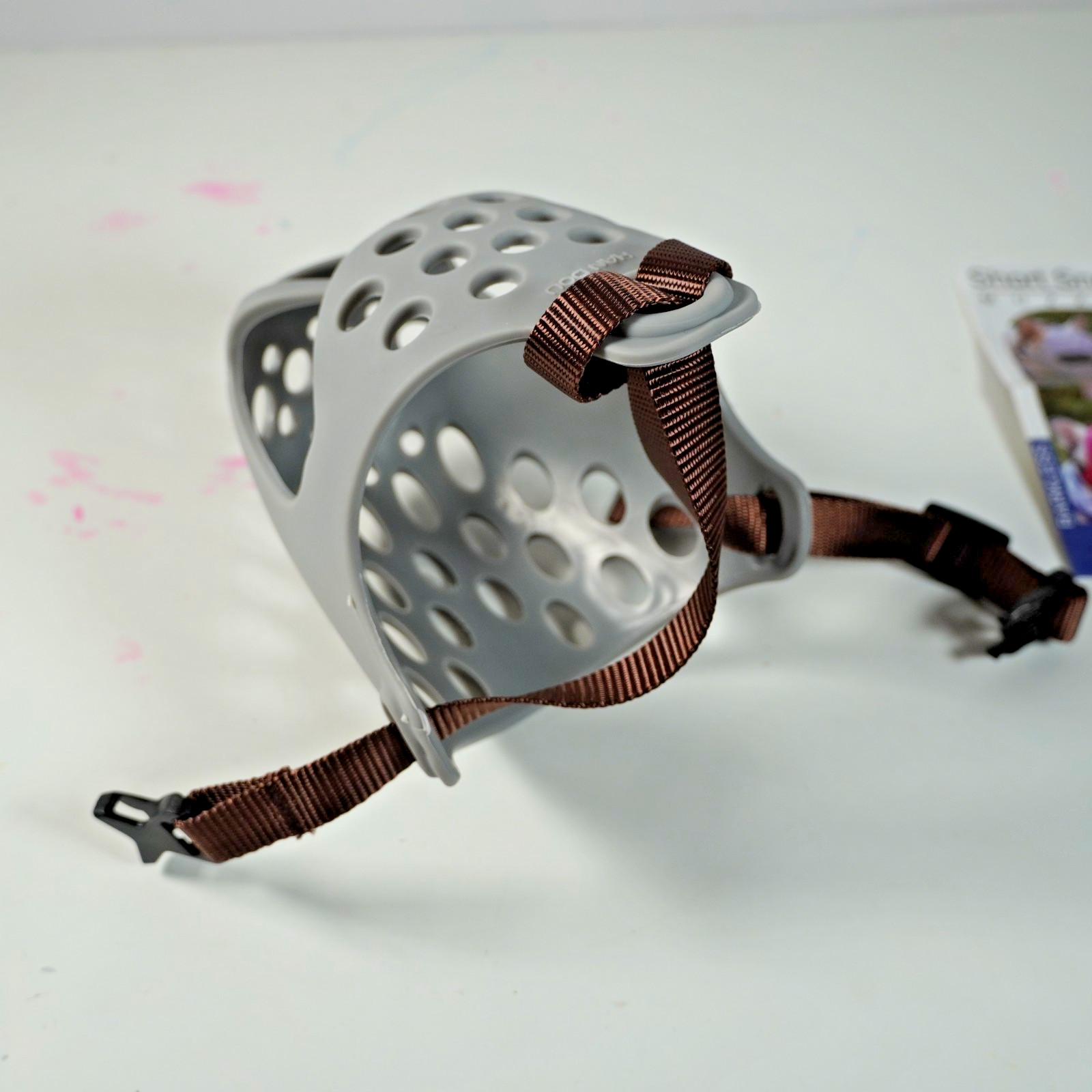 Short Snout Dog Muzzle Soft Silicone Flat Faced Muzzle for French Bulldog Shih