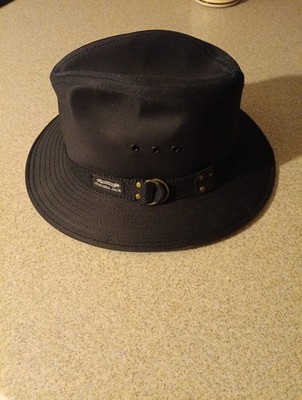 BLACK PANAMA JACK SAFARI FEDORA BUCKET HAT SIZE MEDIUM NWT