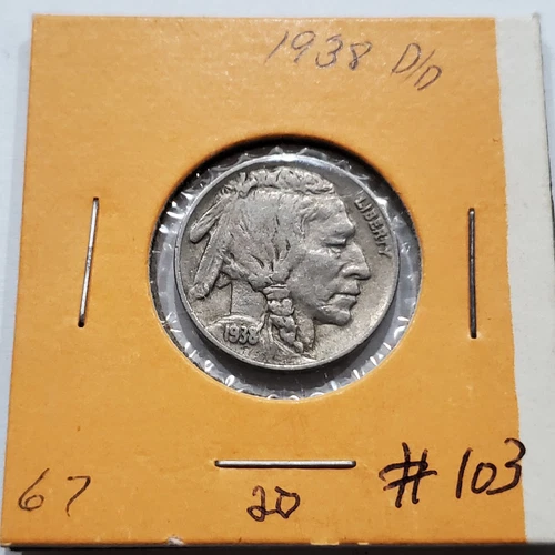 1938-D Buffalo Nickel — photo from the most recent tracked eBay sale