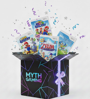 Nintendo WII Games Mystery Box  (5GAMES)  ''MYTH GAMING'' Gift for Gamers/Kids