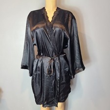 Linea Donatella Satin Silky Robe Size XL Lace...