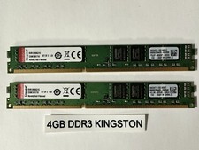 Kingston 4GB 2x2GB DDR3 1333MHz PC3-10600 Desktop RAM Kit KVR13N9K2/16 Tested