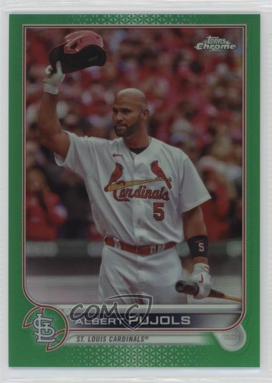 2022 Topps Chrome Update Green Refractor 6/75 Albert Pujols #USC50 0fo5
