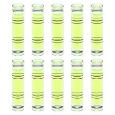 10pcs Cylindrical Bubble Level 9.5x40mm Mini Bullseye Spirit Levels Green