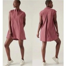 Athleta Outbound Travel Dress Sleeveless Collared A-Line Performance Small SP