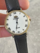 St. Montienne Ladies Watch Roman Quartz Japan Movt Black Leather Strap -900