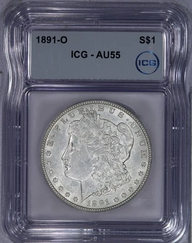 1891-O Morgan Dollar S$1 ICG AU55