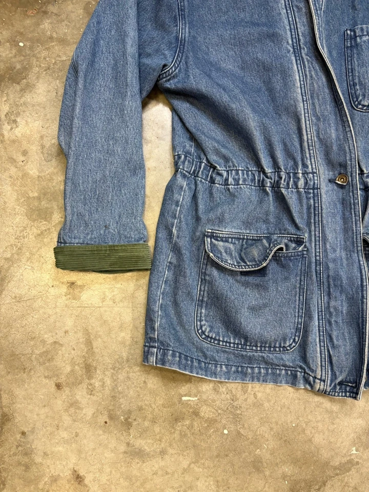 Chaqueta Christopher & Banks Chore Barn para mujer azul medio denim Foto 4 de 4