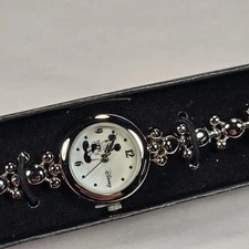 Mickey Mouse Disney Avon Silver Watch Metallic Mouse Strap Band Brand NEW Wrist
