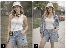 Vintage 90s/00s Old Navy Denim Jean Shorts size 8