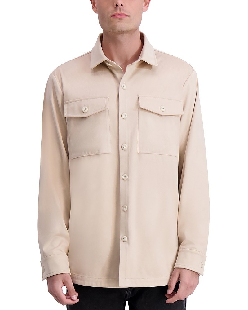 Karl Lagerfeld Paris Slim Fit Shirt Jacket Natural MEDIUM 17190₽