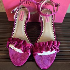 Betsy Johnson Pink Sequin Heel Iliana Size 9 Shoes