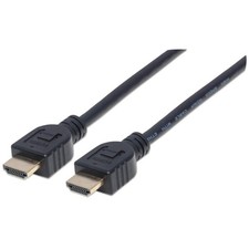 Manhattan HDMI 4K@60Hz Cable with Ethernet, 1m, CL3 In-Wall, Male to Male