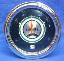 Vintage 1960s Stewart Warner Green Line 2-116 Amperes Gauge Vintage 1960s Stewart Warner Green Line 2-116 Amperes Gauge
