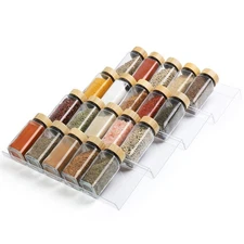 Spice Drawer Organizer 4 Tier, Acrylic Seasoning Organizer Rack, Clear Spice Rac