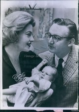 1957 Steve Allen Jayne Meadows William Christopher Allen Wirephoto 7X9