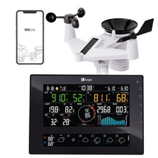 7-in-1 Wi-Fi Wireless Weather Station with 10-Day / 24 Hour Forecast, Solar &...