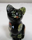 FENTON ART GLASS HALLOWEEN MINI  SEATED KITTEN "STAR" FIGURINE 5365 3I Signed