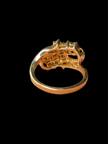 14 Karat Gold 3,73 g Cocktail Ring mit 12 runden GH Diamanten 0,36 ct S1 & S2 Größe 5 - Bild 8 von 10