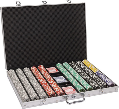 Ultimate 14g Poker Set - 1000 Clay Composite Chips & Aluminum Case