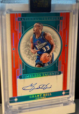 Panini National Treasures Basketball GRANT HILL Timeless Talents Auto Card 6/8
