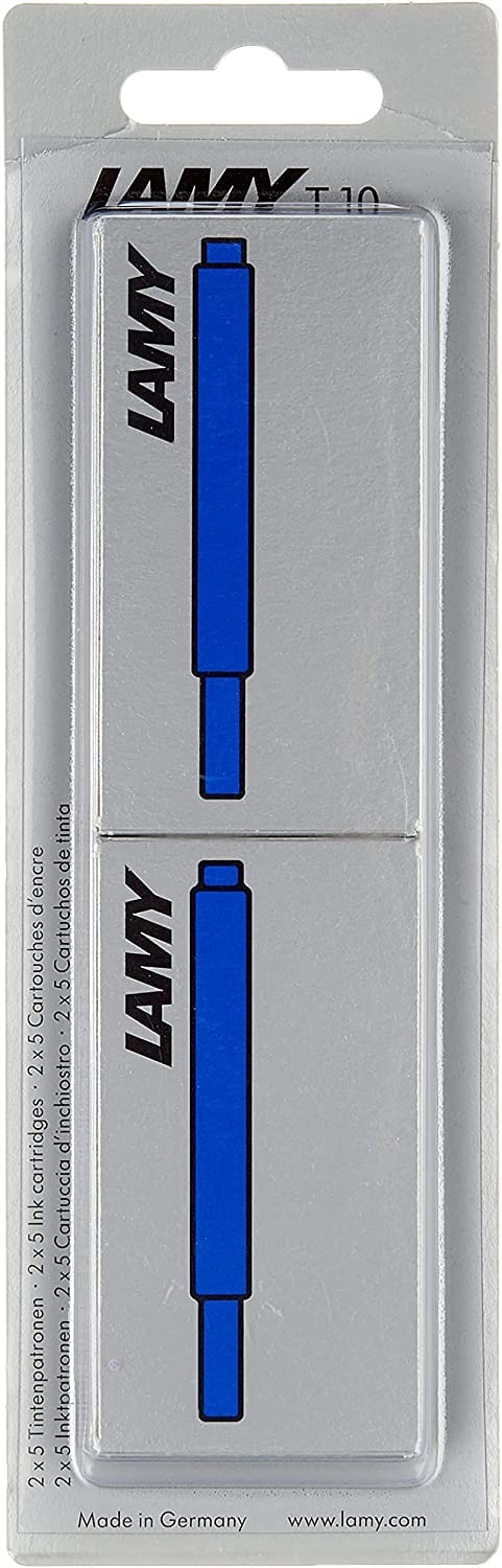 Lamy 1220536 T 10 Ink Cartridges – Blue (Pack of 10) 1 blue