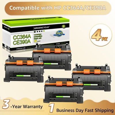 4PK Greencycle Compatible for HP CC364A Toner Cartridge to LaserJet P4014 P4015