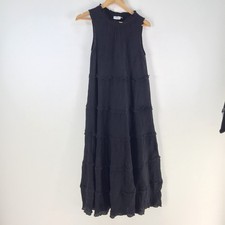Jeanswest dress womens size 8 black midi tank sleeveless cotton 118139