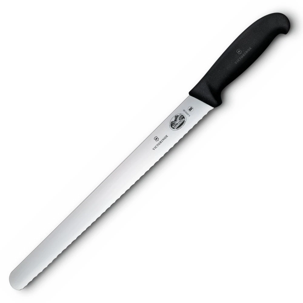 Victorinox 30cm Slicing Knife Round Wavy Edge Fibrox Handle Black | 5.4233.30
Opens in a new window