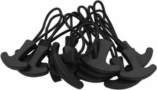 20pcs T-Shaped Zipper Pulls, Black Nylon  Plastic, TY202411271010, Zipper Pull
