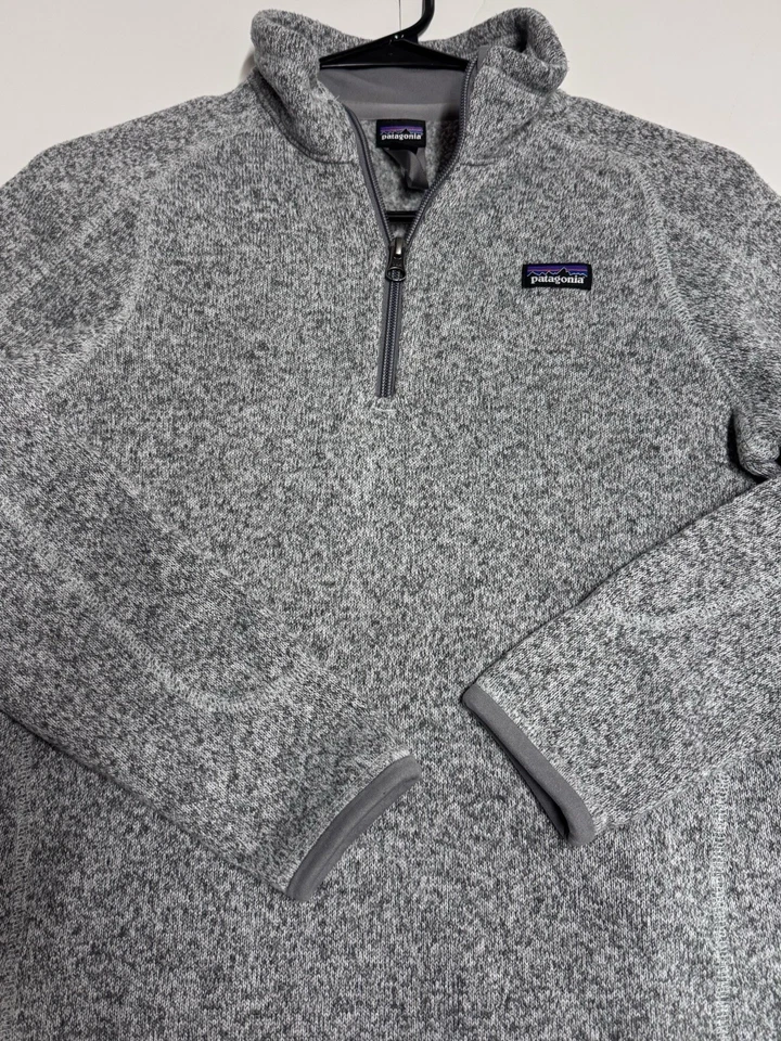 Suéter Patagonia Juvenil Polar 1/4 Cremallera Mejor XL/14 Gris Exterior Senderismo Foto 3 de 4