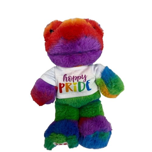 Peluche Build-A-Bear Buddies Rana Arcobaleno "Hoppy Pride" Mini Small