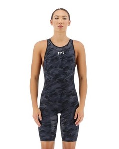 TYR Venzo Camo Women Tech Suit Size 23 Open Back Black