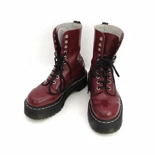 Dr.Martens×Agyness Deyn 10 Hole Boots Platform Brown UK5 (24cm) AGGY Used GEIS-0